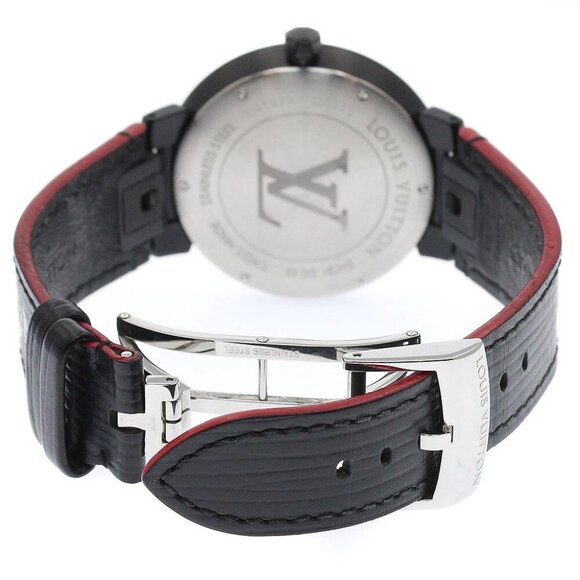 LOUIS VUITTON Tambour Slim Rainbow QA113 black Dial Quartz Men's Watch_885232 - Picture 3 of 6